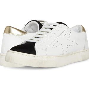 Steve Madden Rezume Womens Size 6 Sneakers White Black Gold Shoes